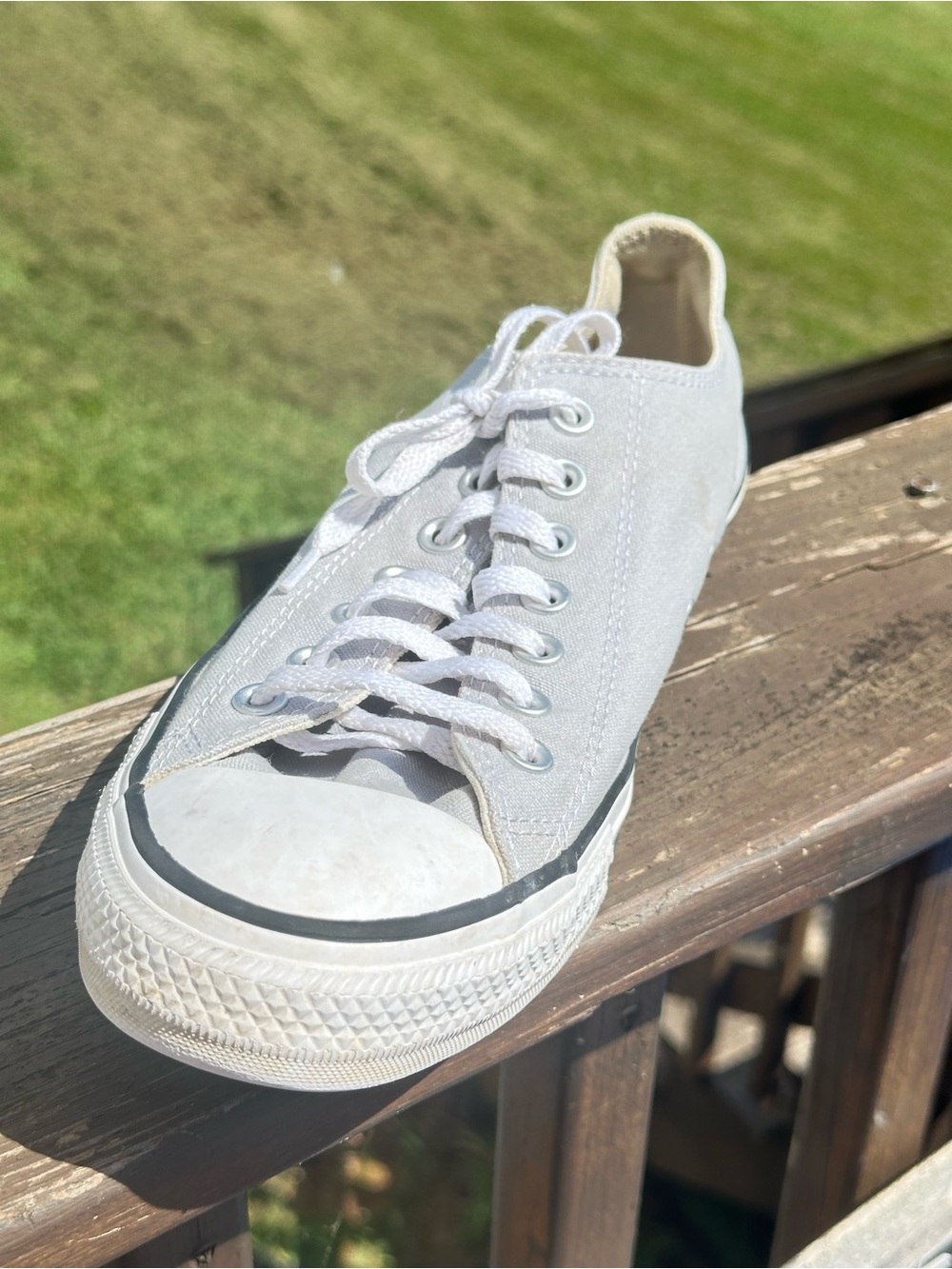 Converse All Star Low Top Sneakers Gray Canvas Lace Up Casual Shoe